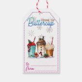 Feestelijke drink-thema kerst labels cadeaulabel (Achterkant)