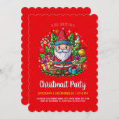 Feestelijke Elf Kerstfeest Kaart (Voorkant / Achterkant)