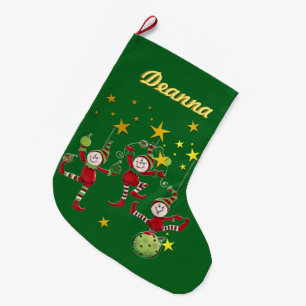 Feestelijke Elfen Kerst 3D Lettering GEPERSONALISE Grote Kerstsok