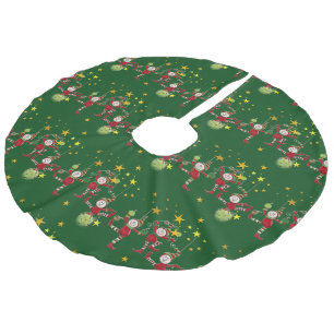 Feestelijke Elfen Kerst DECOR Imitatie Linnen Kerstboom Kleed