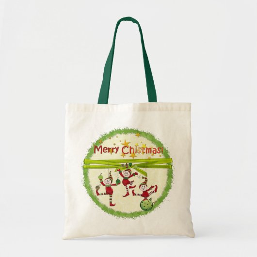 Feestelijke Elfen Kerstcadeau Tassen (Voorkant)