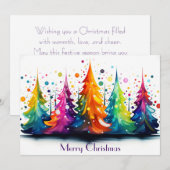 Feestelijke en abstracte kerstboom Wenskaart Feestdagenkaart (Voorkant / Achterkant)