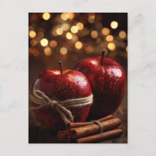 Feestelijke en Elegante Kerstappels Ansichtkaart Briefkaart