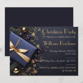 Feestelijke en elegante kerstfeest uitnodiging (Voorkant / Achterkant)