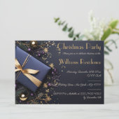 Feestelijke en elegante kerstfeest uitnodiging (Staand voorkant)