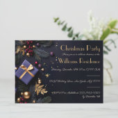 Feestelijke en elegante kerstfeest uitnodiging (Staand voorkant)