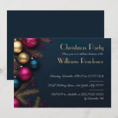 Feestelijke en elegante uitnodiging voor het kerst (Voorkant / Achterkant)