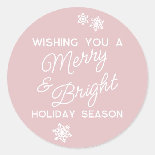 Feestelijke en elegante wensen voor de feestdagen  ronde sticker (Voorkant)