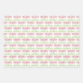 Feestelijke en Leuke Vrolijke Kerstmis Script Vaka Inpakpapier Vel (Voorkant)