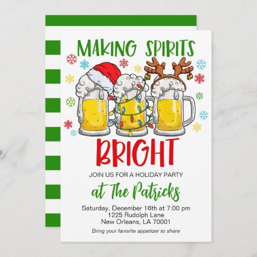 Feestelijke feestdag kaart (Voorkant / Achterkant)