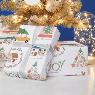 feestelijke feestdagen en kerstpatronen voor Afbee Cadeaupapier