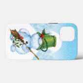 feestelijke feestelijke kerstsneeuwman Case-Mate iPhone case (Achterkant (horizontaal))