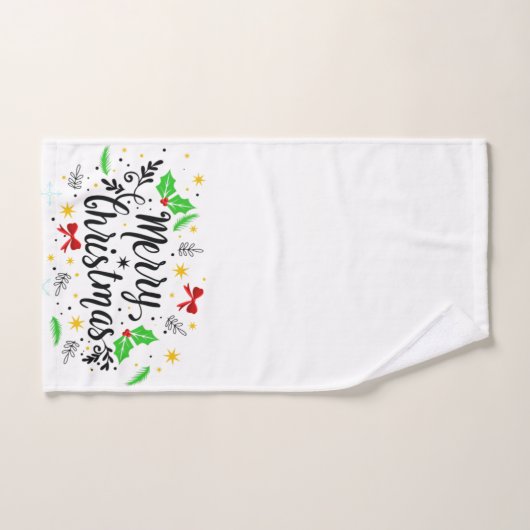 feestelijke feestkerst bad handdoek (Handdoek)