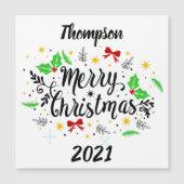 feestelijke feestkerst magnetische uitnodiging (Voorkant)