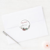 feestelijke feestkerst ronde sticker (Envelop)