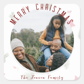 feestelijke feestkerst vierkante sticker