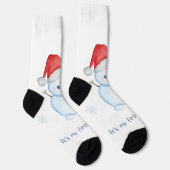 "Feestelijke feestvreugde: Sokken met een kerstthe (Rechts)