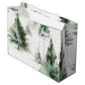 Feestelijke Fir Tree Gift Bag Groot Cadeauzakje (Voorkant Gekanteld)