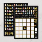 Feestelijke Fir Trees, Kerstfeest Bingo Kaart (Voorkant / Achterkant)