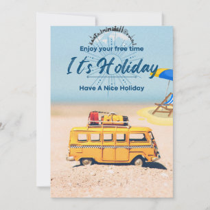 Feestelijke Flat Holiday Kaart - Uniek Wenskaart