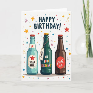 Feestelijke Flessen Confetti Kaart