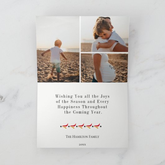 Feestelijke Folk Art Tegel Lijst Vakantiefoto Feestdagen Kaart (Binnen)