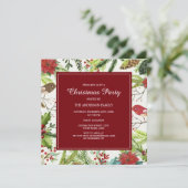 Feestelijke Forest Christmas Party Uitnodiging (Staand voorkant)