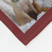 Feestelijke Fotocollage Kerst Monogram Fleece Deken (Hoek)