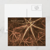 Feestelijke fractale strosterren feestdagenkaart (Voorkant / Achterkant)