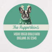 Feestelijke Franse Waterdichte Retour Adres Label (Design 1)