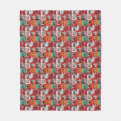 Feestelijke Frenchie en Vrienden Fleece Deken (Voorkant)