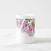 Feestelijke Fuchsia's op een Bone China Mok (Voorkant)