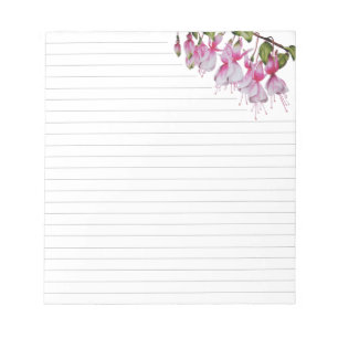 'Feestelijke Fuchsia's' op een Middelgroot Notitie Notitieblok