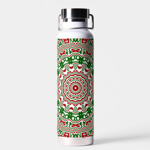 Feestelijke Funky Trippy Groovy Kerst Kaleidoscoop Waterfles