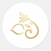 Feestelijke Ganesh | Indiase God | Nepgoud  Ronde Sticker (Voorkant)