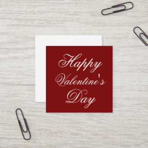 Feestelijke Gelukkige Valentijnsdag Ontwerp Vierkante Visitekaartje