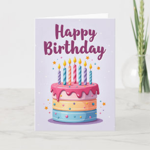 Feestelijke Gesproeide Cakekaart Kaart