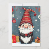 Feestelijke gezellige kerstkabouter in Vermomming (Achterkant)