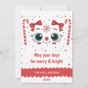 Feestelijke Gezicht Kerstmis - Vrolijk & Helder Feestdagenkaart
