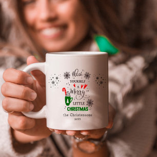 Feestelijke gezinsfoto Prettig Kerstfeest Koffiemok