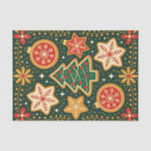 Feestelijke Gingerbread Christmas Cookie Holiday Tissuepapier (Voorkant)