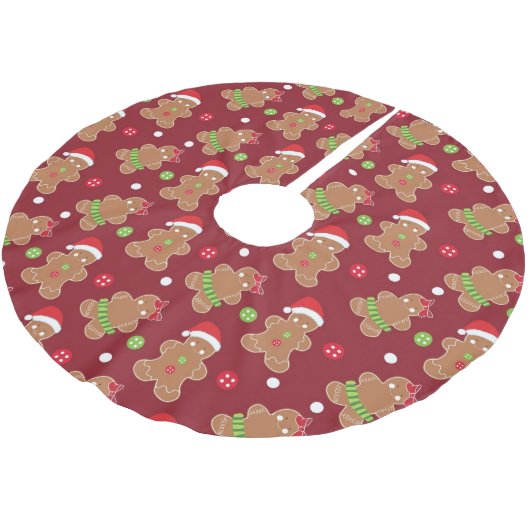 Feestelijke Gingerbread Cookie Pattern Kerstboom Rok (Gekanteld)