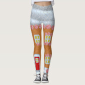 Feestelijke Gingerbread House Funny Christmas Legg Leggings (Voorkant)