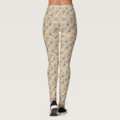 Feestelijke Gingerbread House Pattern Mint Kerstmi Leggings (Achterkant)