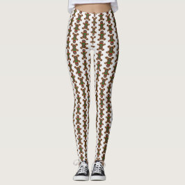 Feestelijke Gingerbread Man kerstpatroon Leggings