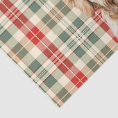 Feestelijke Green Plaid Goldendoodle Hond Kerstmis Tissuepapier (Detail)