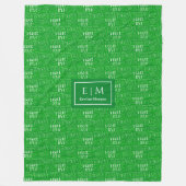 Feestelijke groene deken met kerstbelettering (Voorkant)