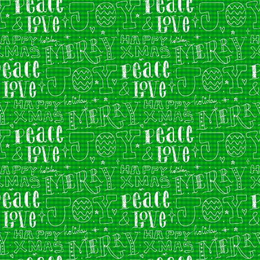 Feestelijke groene deken met kerstbelettering