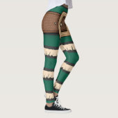 Feestelijke Groene Elf Kostuum Leggings - Vakantie (Rechts)