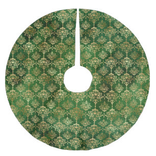 Feestelijke groene en gouden folie winter kerst da kerstboom rok